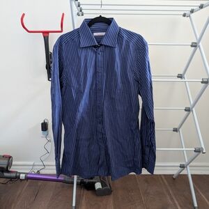 NEW Men's Blue Striped Shirt from Italy